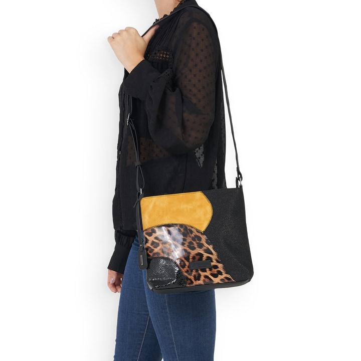 Remonte Artikelnummer Q0704-02 remonte Handtasche tiefschwarz-goldgelb Wochenangebot