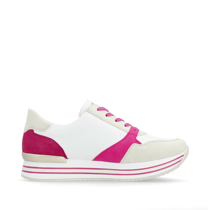 Remonte Artikelnummer D1323-80 remonte Damen Sneaker blütenweiß-fuchsia-orange Kauf eins, bekomm eins gratis