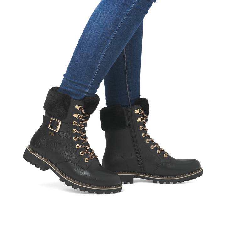 Remonte Artikelnummer D8481-02 remonte Damen Schnürstiefel tiefschwarz Räumungsverkauf