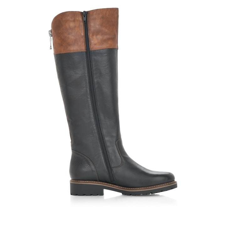 Remonte Artikelnummer R6581-02 remonte Damen Hochschaftstiefel nachtschwarz-nussbraun JETZT KAUFEN