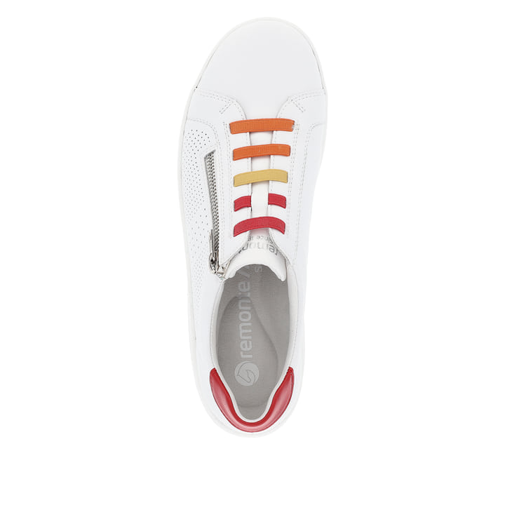 Remonte Artikelnummer D1E02-80 remonte Damen Schnürschuhe lilienweiß-kirschrot Fabrikladen