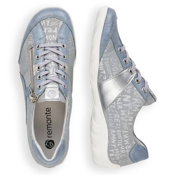 Remonte Artikelnummer R3403-14 remonte Damen Schnürschuhe himmelblau-metallic Kostenloser Versand