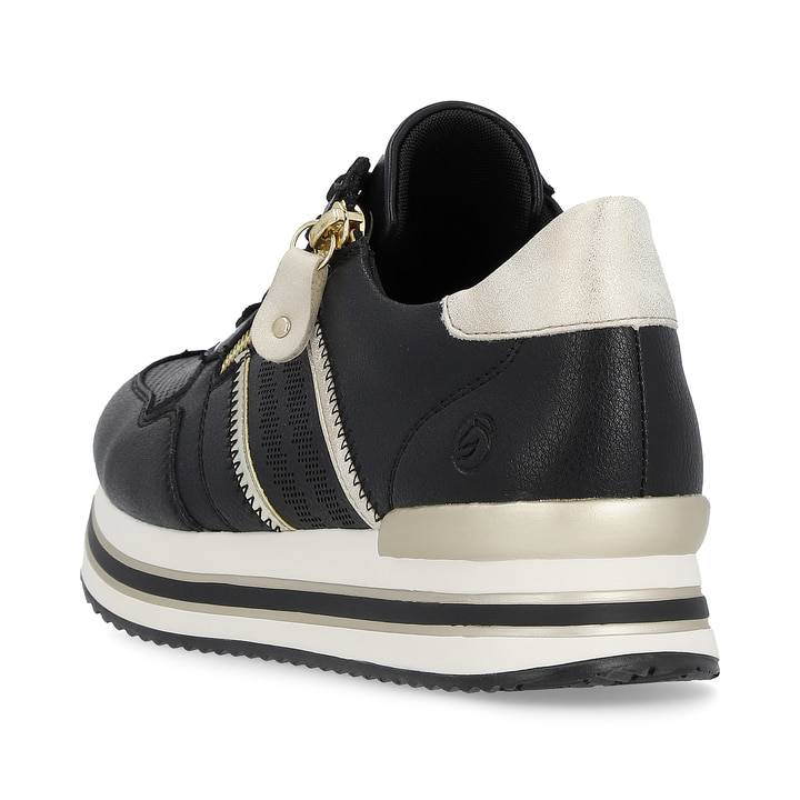 Remonte Artikelnummer D1318-01 remonte Damen Sneaker mattschwarz-gold Muttertagsangebot