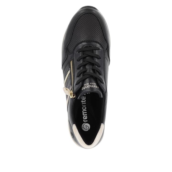 Remonte Artikelnummer D1318-01 remonte Damen Sneaker mattschwarz-gold Muttertagsangebot
