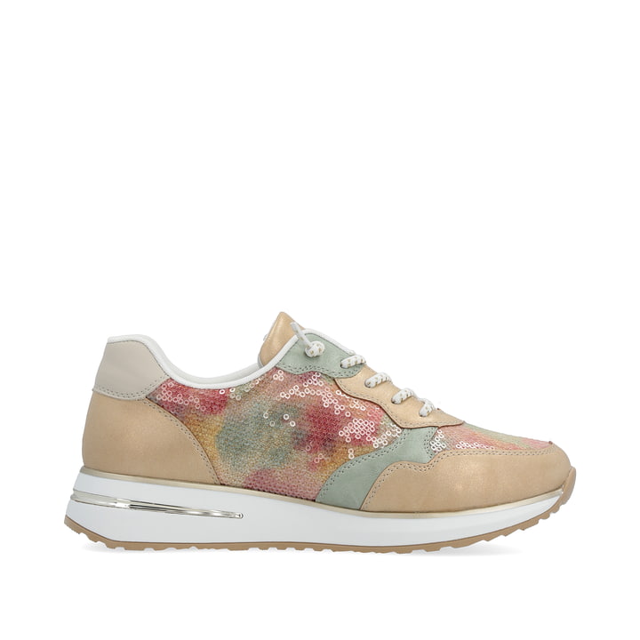 Remonte Artikelnummer D1G01-90 remonte Damen Sneaker regenbogenfarbig-sandbeige Valentinstagsangebot
