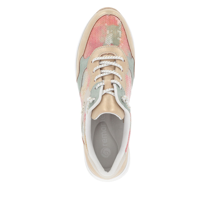Remonte Artikelnummer D1G01-90 remonte Damen Sneaker regenbogenfarbig-sandbeige Valentinstagsangebot