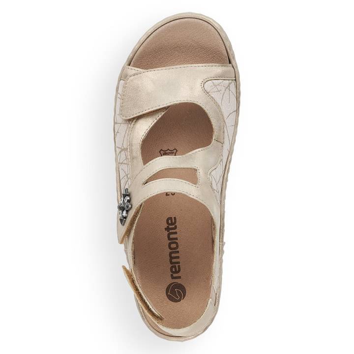 Remonte Artikelnummer D7647-94 remonte Damen Riemchensandalen hellbeige-metallic Räumungsverkauf