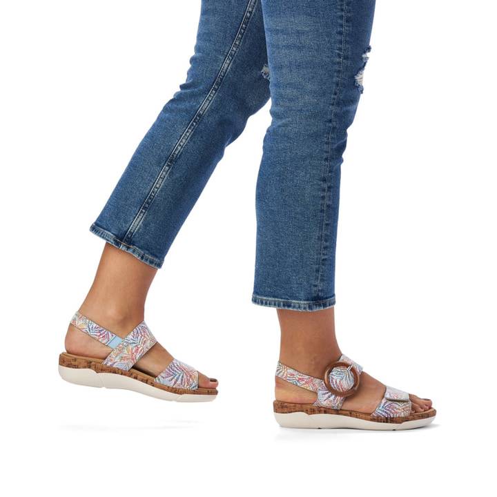 Remonte Artikelnummer R6853-91 remonte Damen Riemchensandalen buntgemustert Sonderangebot der Fabrik