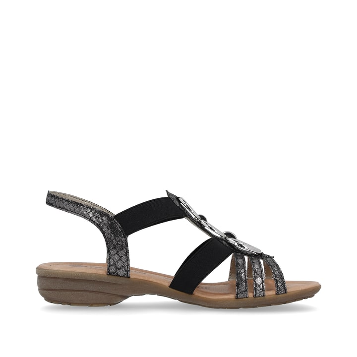 Remonte Artikelnummer R3605-02 remonte Damen Riemchensandalen nachtschwarz-silber Black Friday Preise