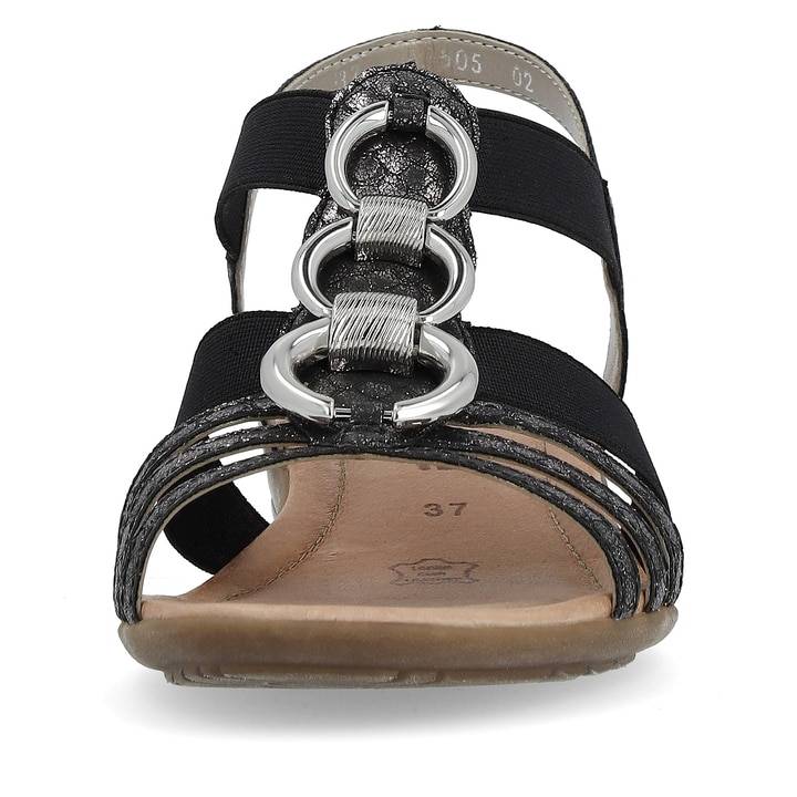 Remonte Artikelnummer R3605-02 remonte Damen Riemchensandalen nachtschwarz-silber Black Friday Preise