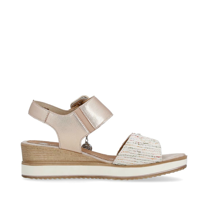 Remonte Artikelnummer D6453-31 remonte Damen Keilsandaletten metallicrosa-multi Blitzangebot