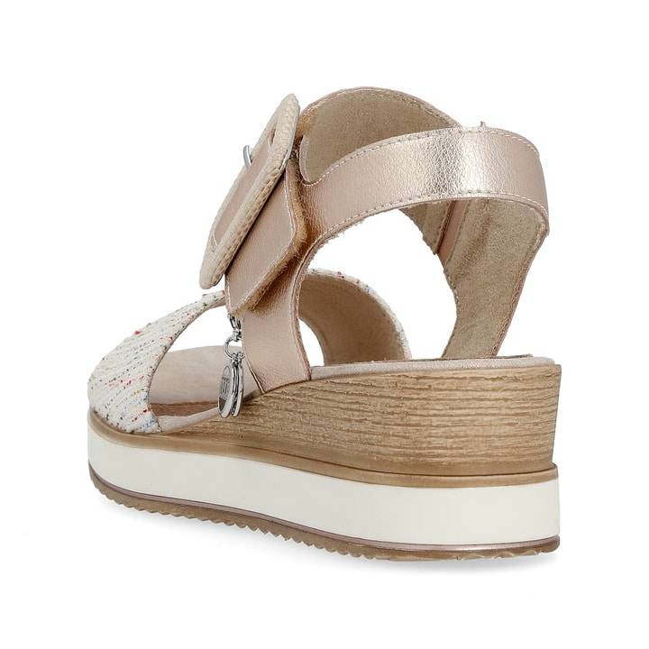 Remonte Artikelnummer D6453-31 remonte Damen Keilsandaletten metallicrosa-multi Blitzangebot