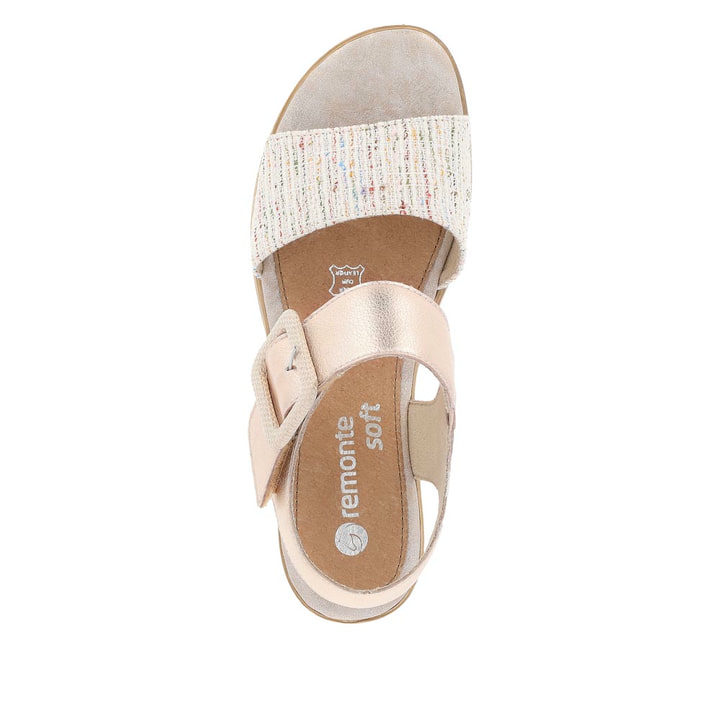 Remonte Artikelnummer D6453-31 remonte Damen Keilsandaletten metallicrosa-multi Blitzangebot