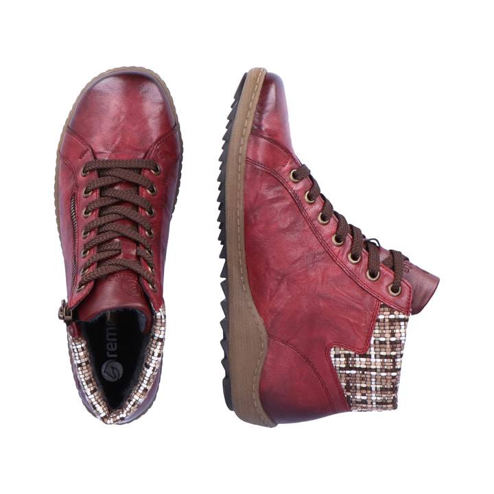 Remonte Artikelnummer R1485-35 remonte Damen Schnürschuhe himbeerrot Saisonale Angebote