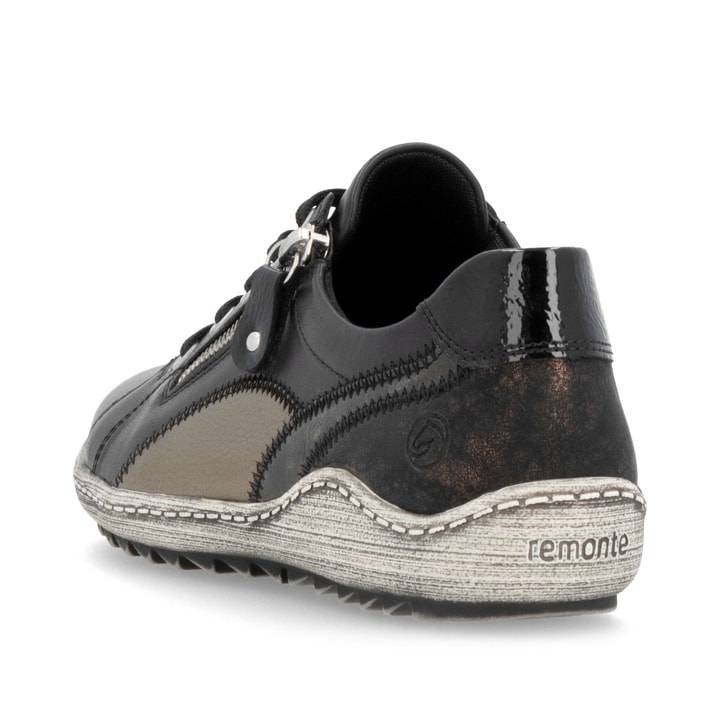 Remonte Artikelnummer R1439-03 remonte Damen Schnürschuhe tiefschwarz-gold Zeitbegrenzte Promotion