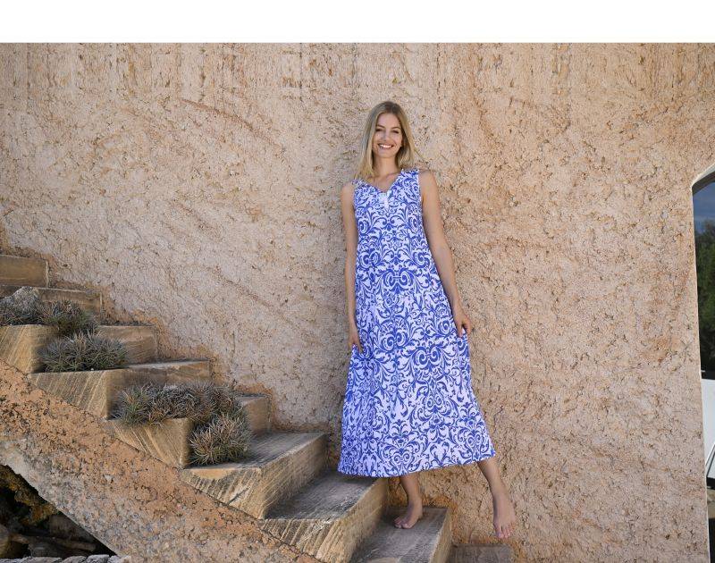 Ringella Maxikleid im Stufen-Look Preisnachlass