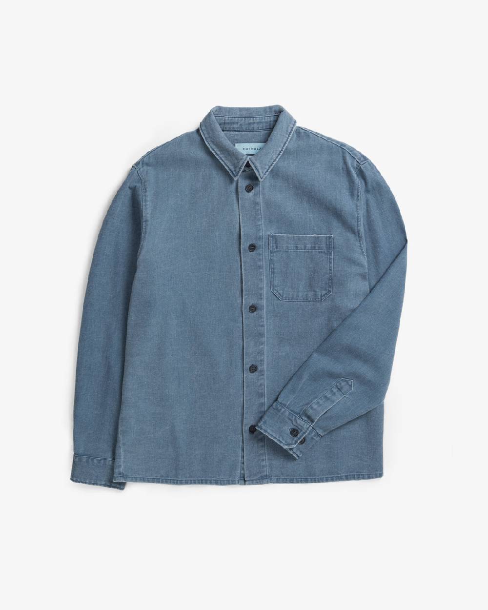 Rotholz Denim Hemd Recycelte Baumwolle - Blau Limitierter Zeitrabatt