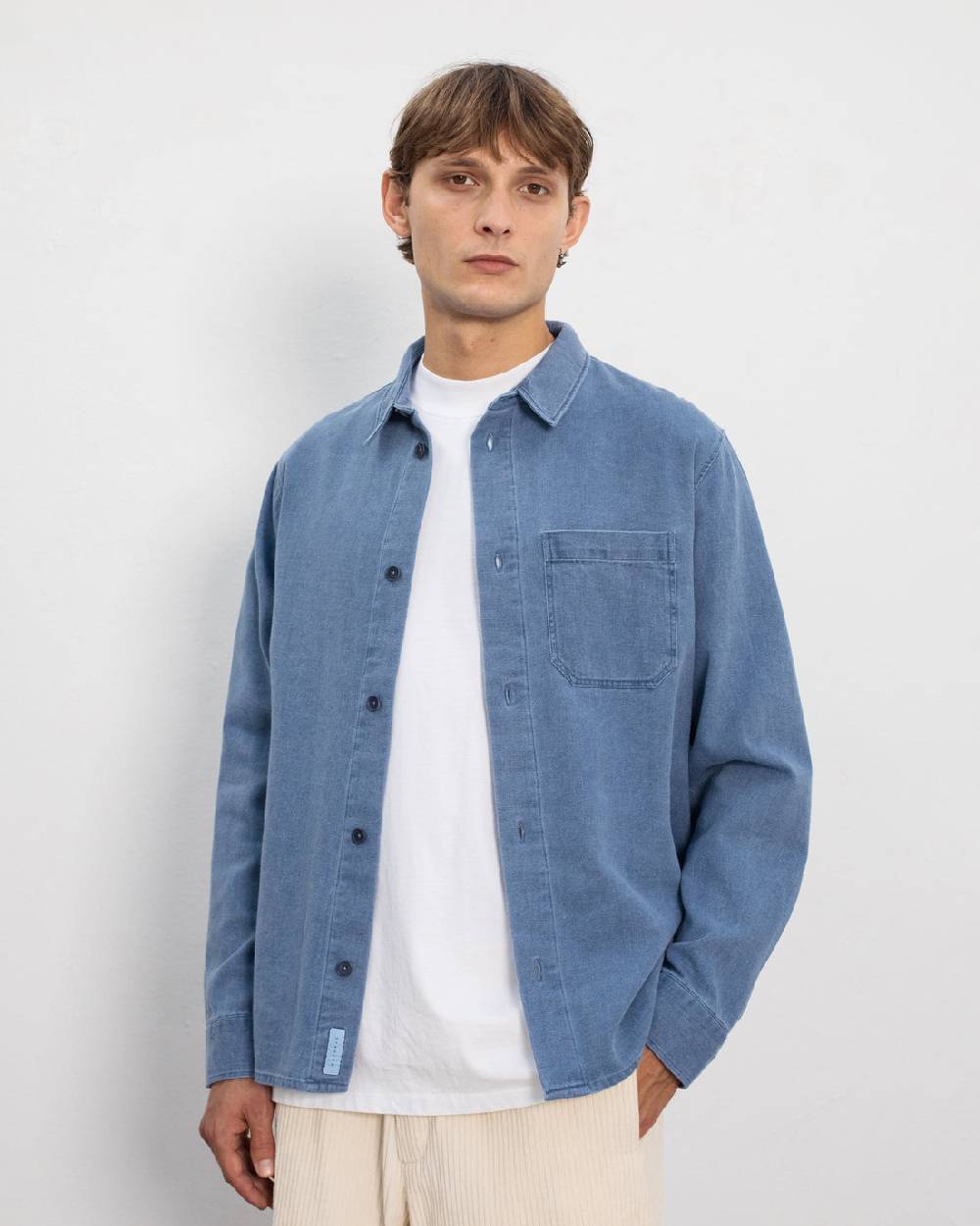 Rotholz Denim Hemd Recycelte Baumwolle - Blau Limitierter Zeitrabatt