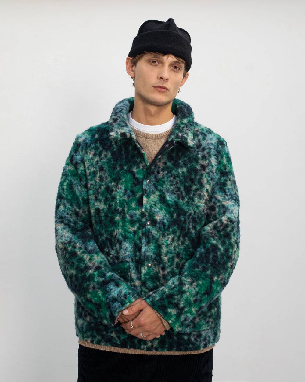 Rotholz Schwere Sherpa Jacke Bio Wollmischung - Multi Großer Ausverkauf