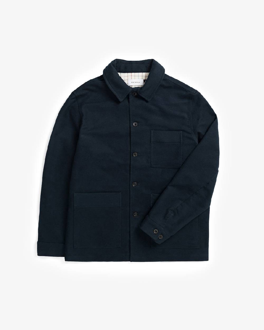 Rotholz Schwere Moleskin Jacke Bio Baumwolle - Blau Online Shopping