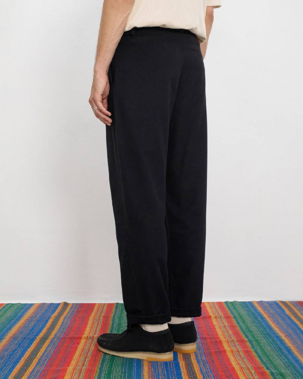 Rotholz Everyday Flanell Hose Bio Baumwolle - Schwarz Weihnachtsangebot