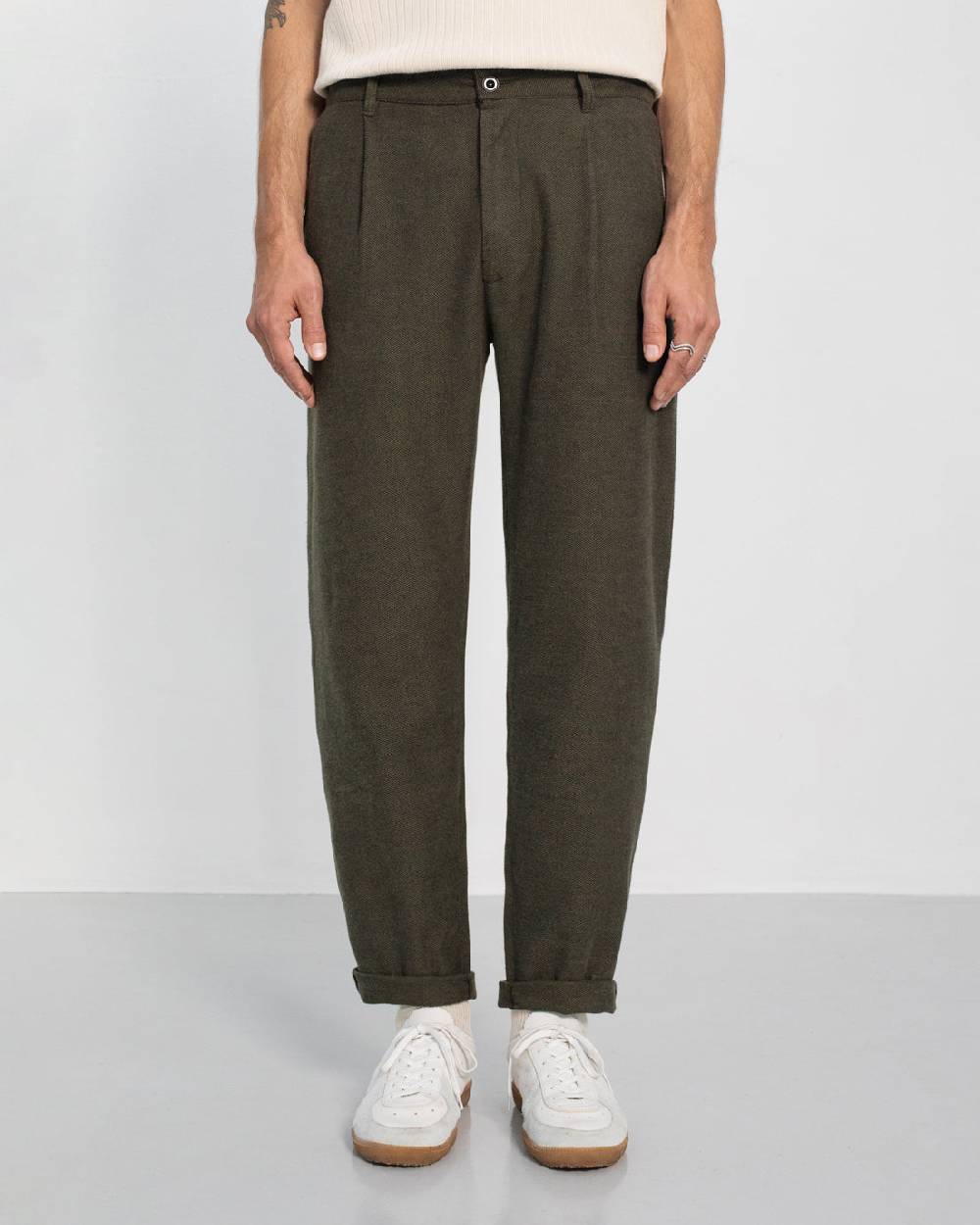 Rotholz Everyday Flanell Hose Bio Baumwolle - Grün Osterangebot