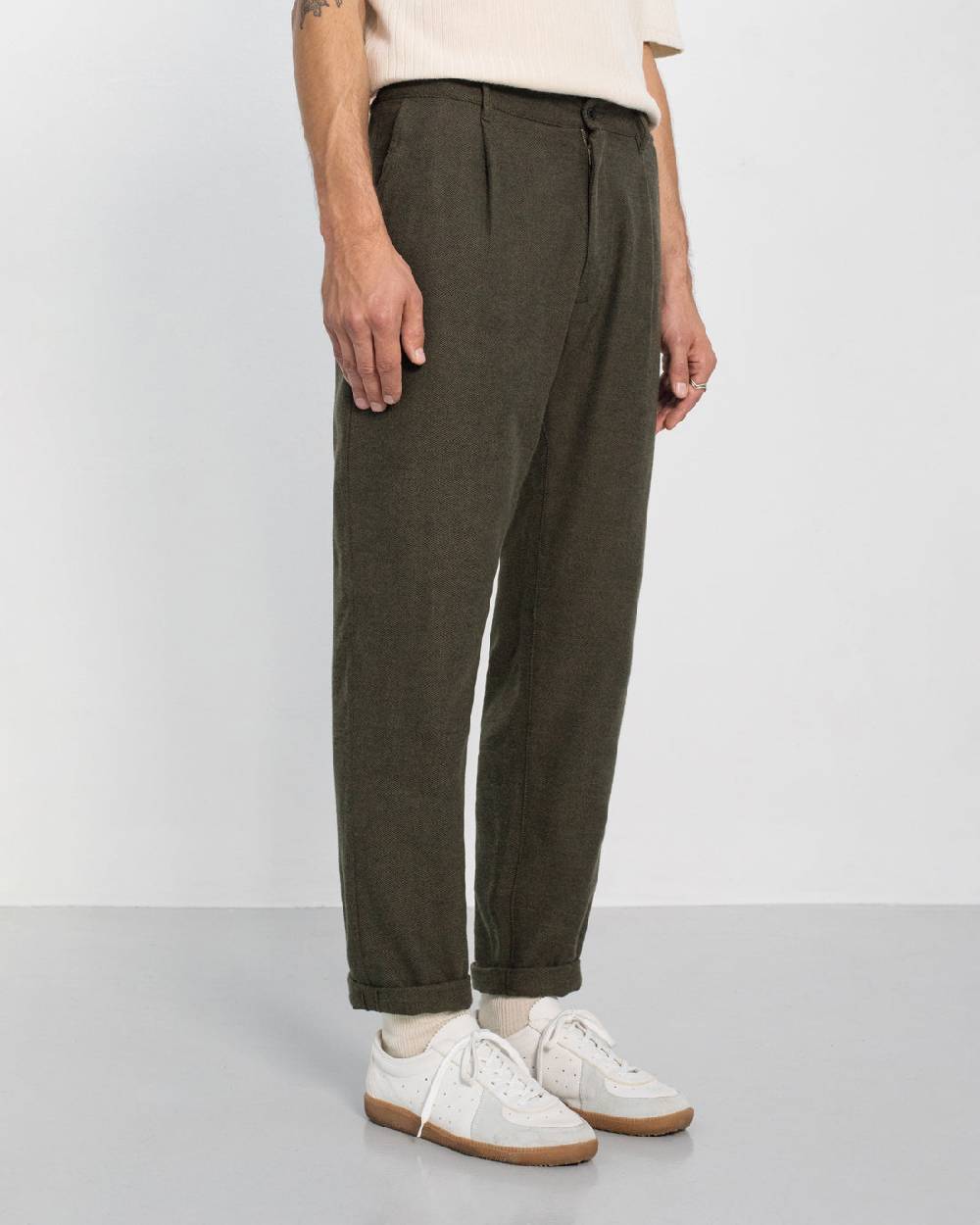Rotholz Everyday Flanell Hose Bio Baumwolle - Grün Osterangebot