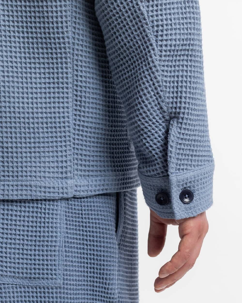 Rotholz Workwear Jacke Waffle Cotton - Hellblau Große Rabatte