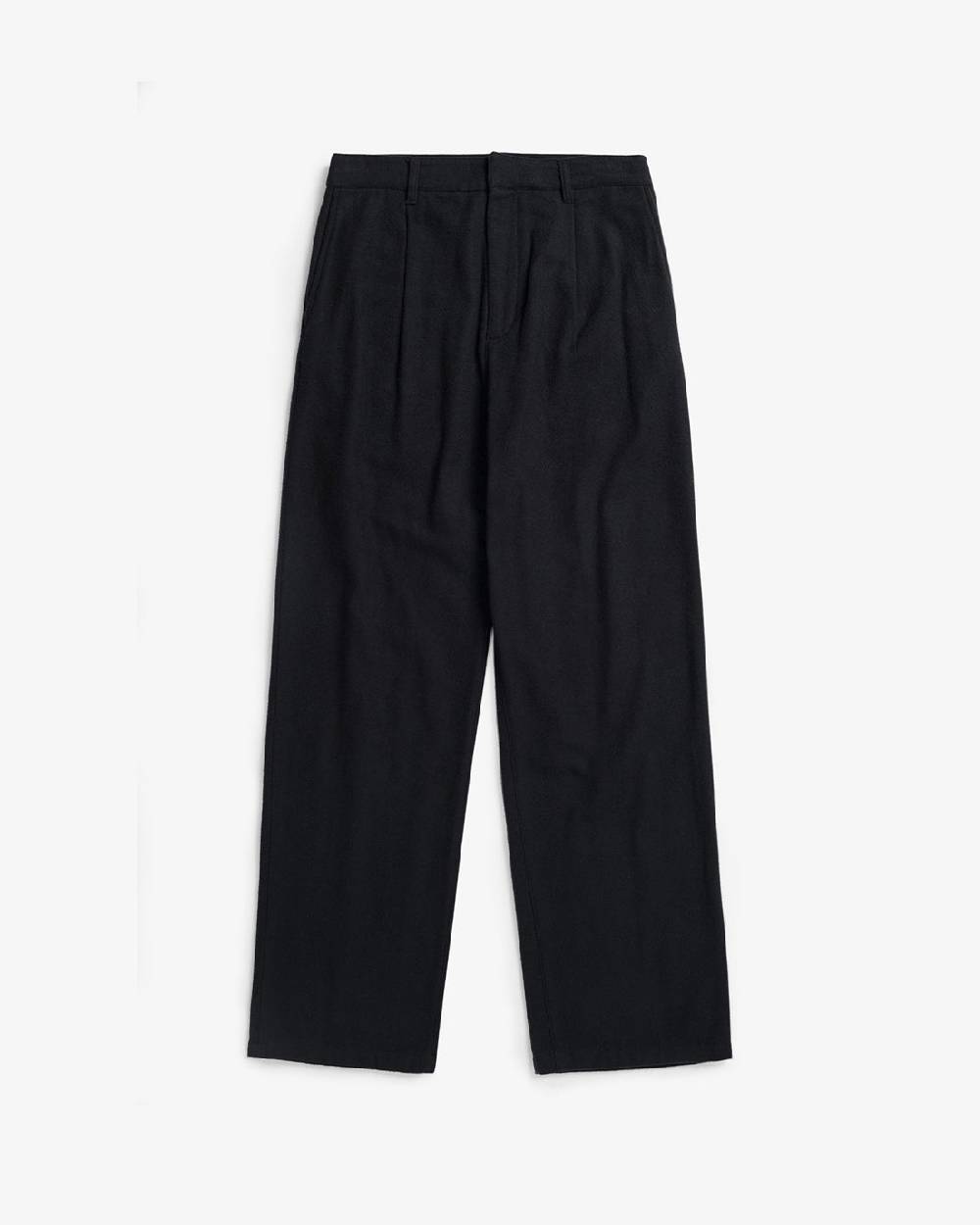 Rotholz High Waist Flanell Hose Bio Baumwolle - Schwarz Riesige Ersparnisse