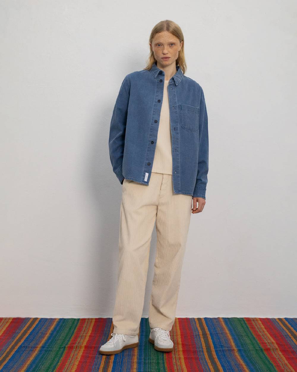 Rotholz Denim Hemd Recycelte Baumwolle - Blau Super Rabatt