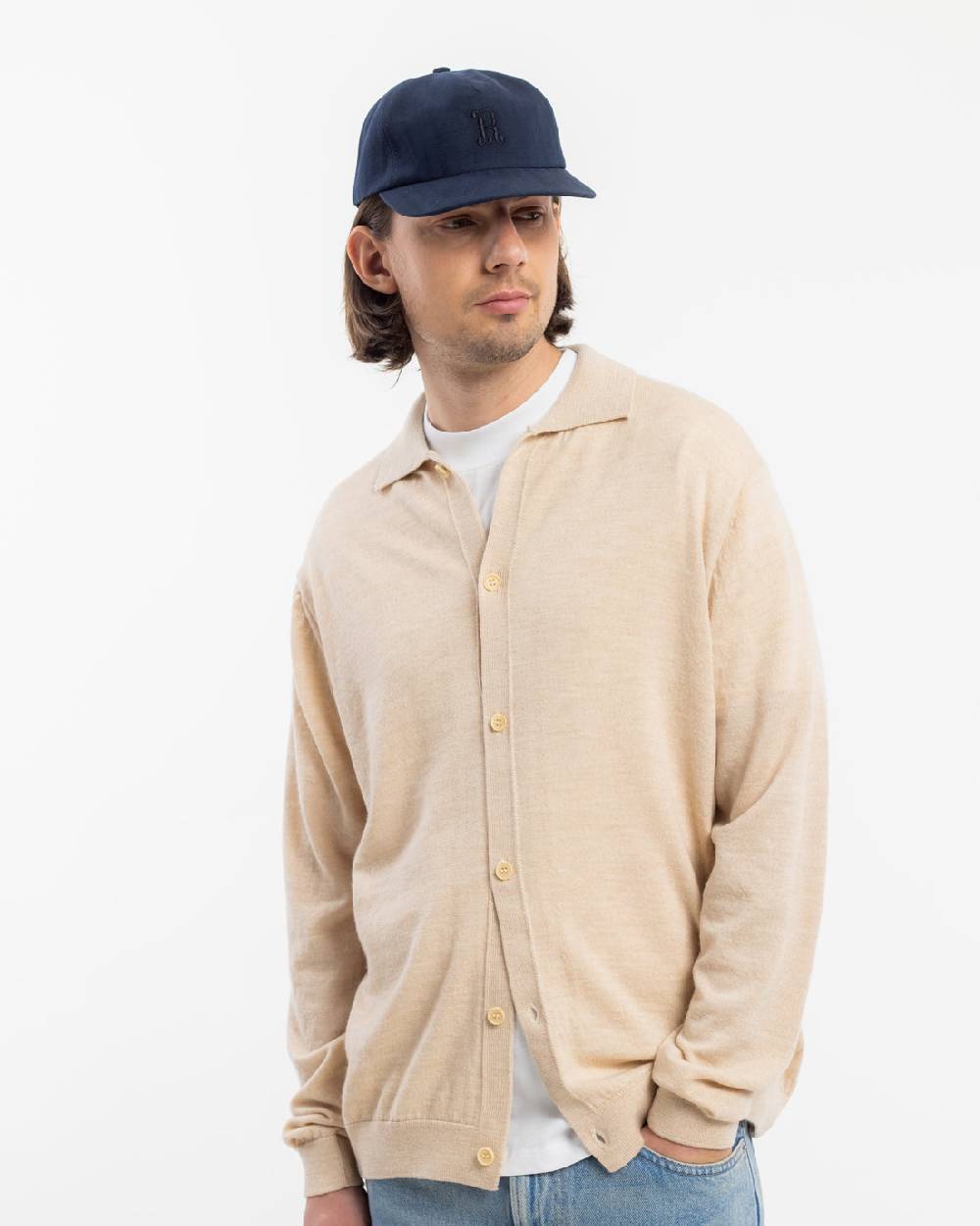 Rotholz Strick Shirt Merinowolle - Sand Verkauf