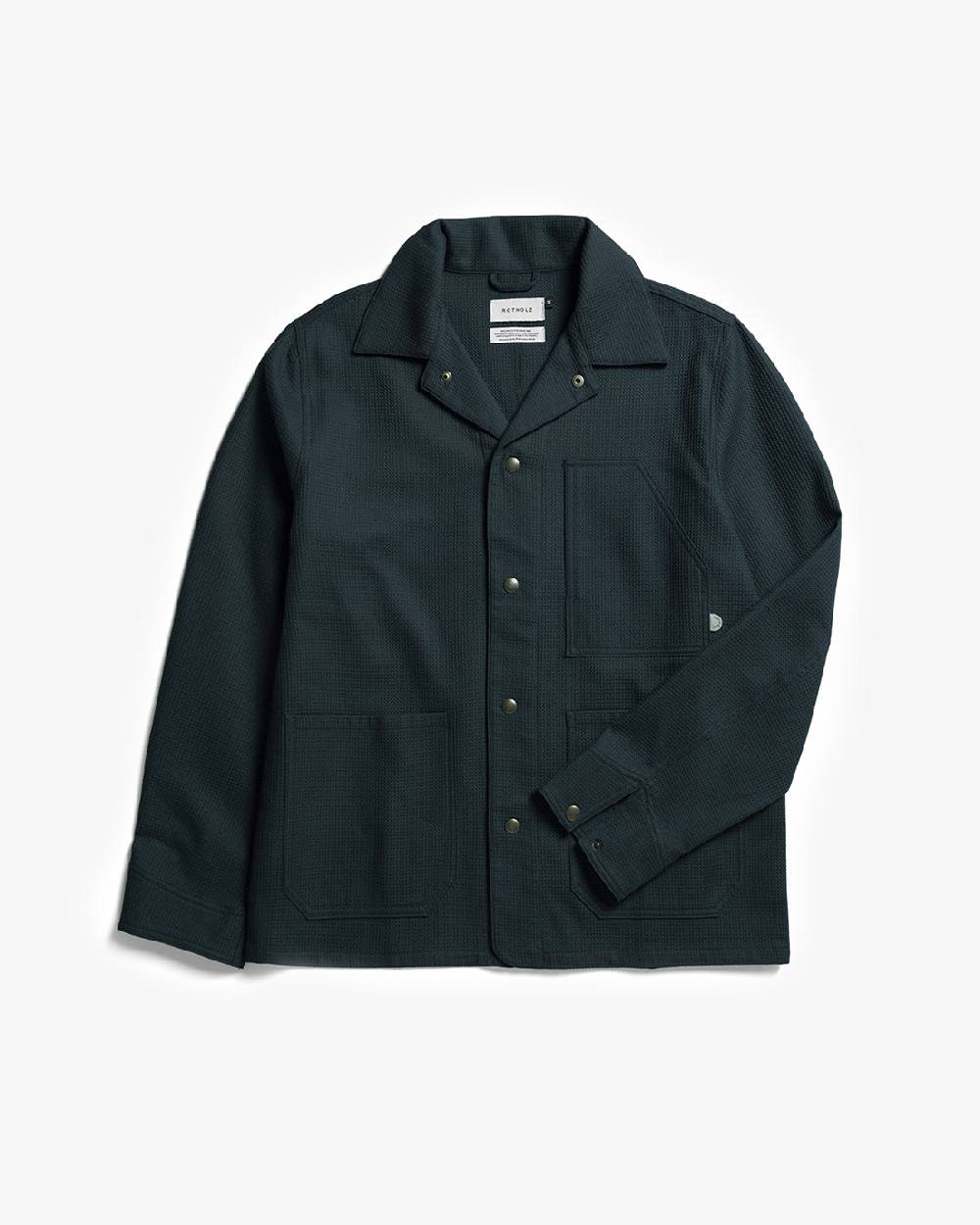 Rotholz Leichte Jacke Waffle Cotton - Blau im Angebot