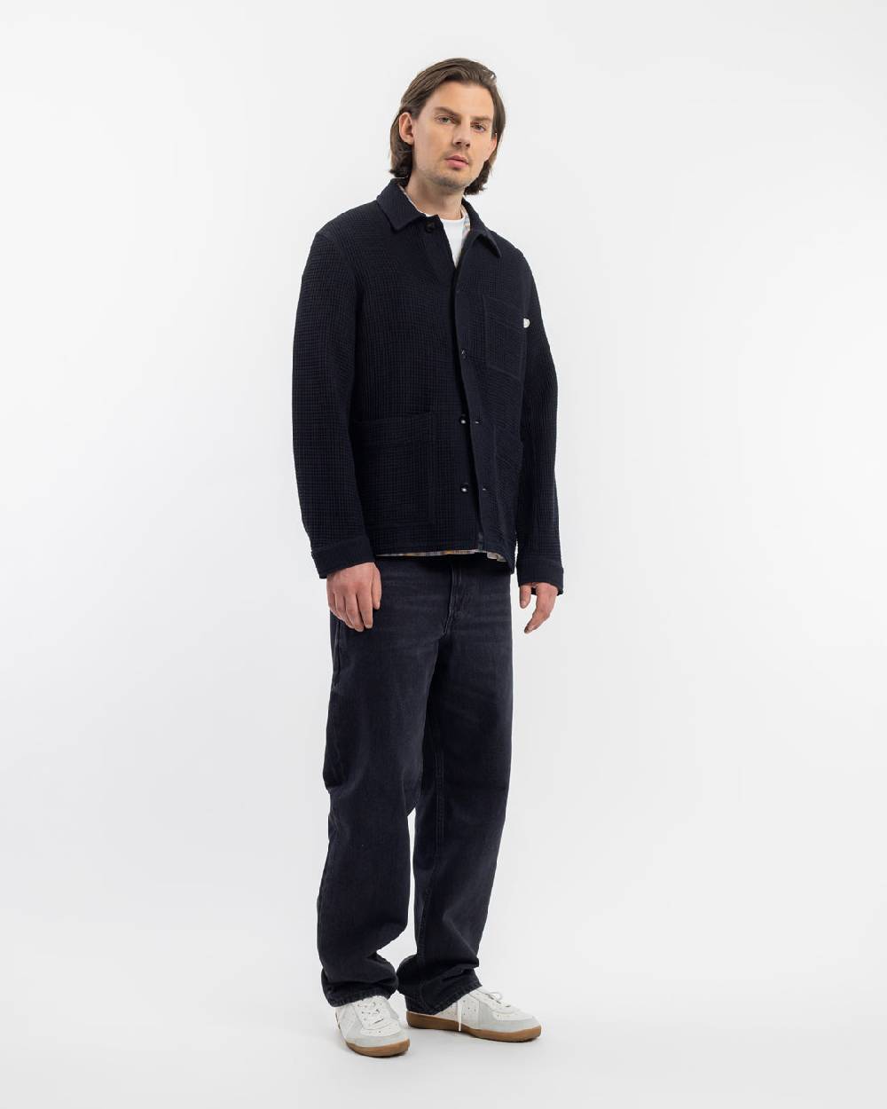 Rotholz Workwear Jacke Waffle Cotton - Schwarz Schlussverkauf