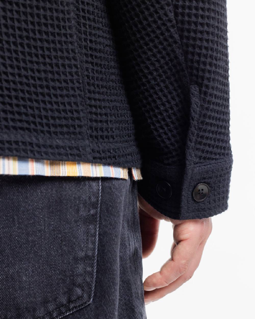 Rotholz Workwear Jacke Waffle Cotton - Schwarz Schlussverkauf