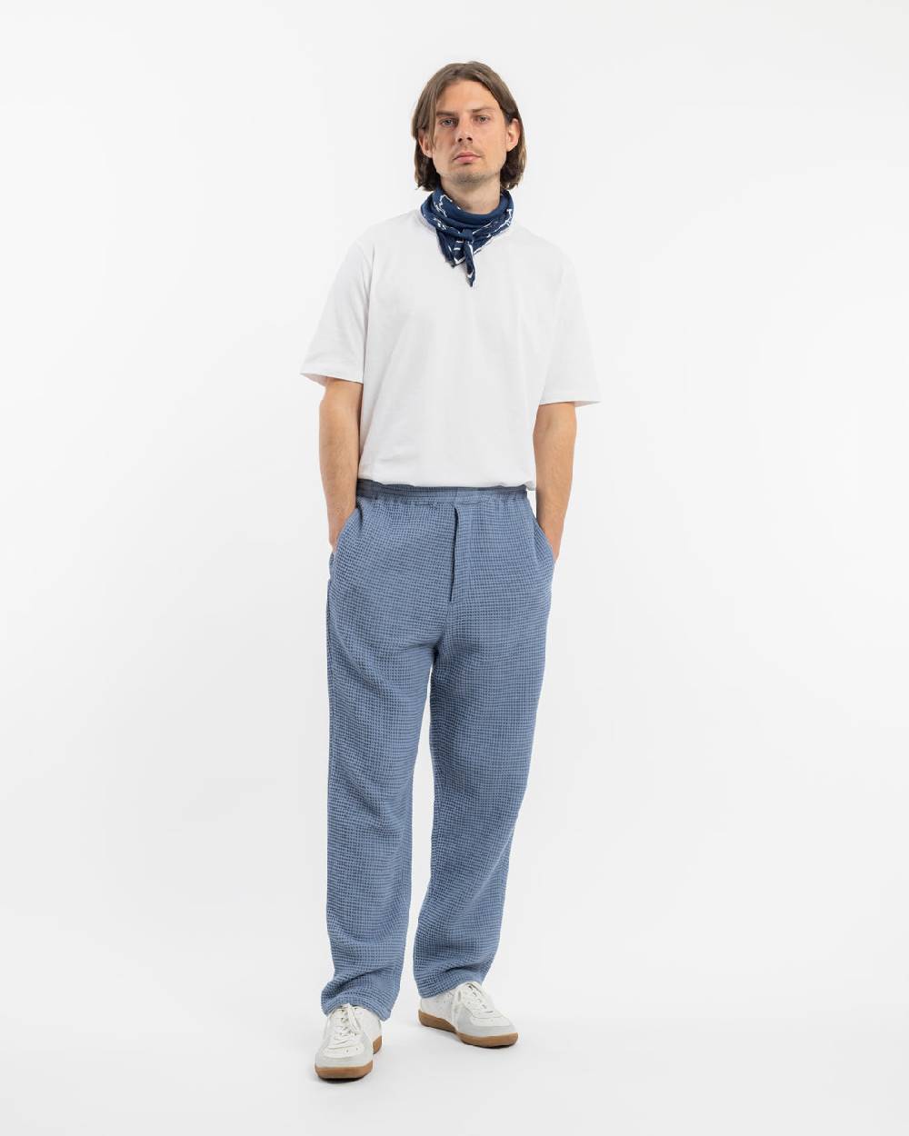 Rotholz Weite Hose Waffle Cotton - Hellblau Exklusivangebot