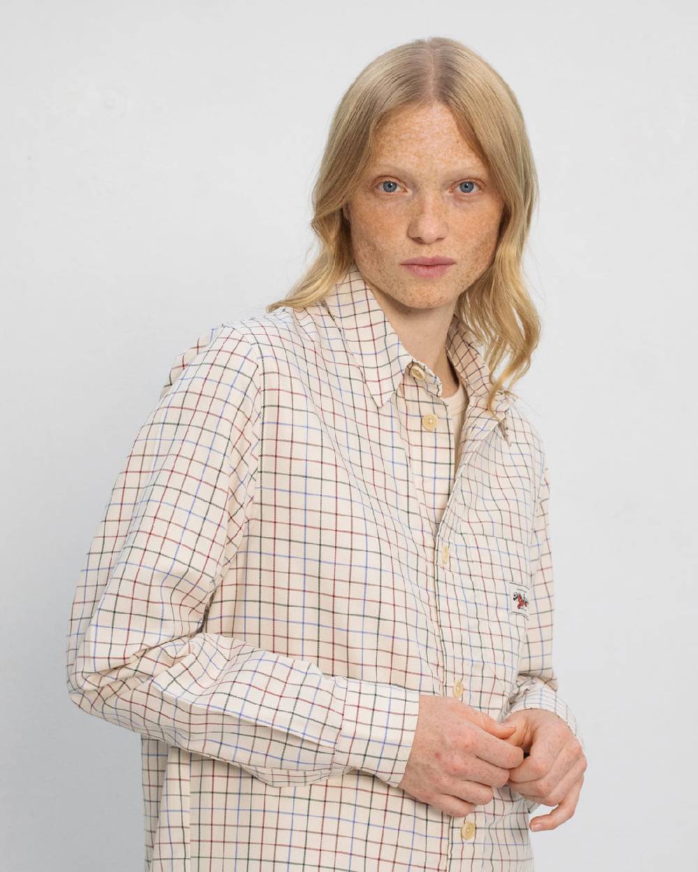 Rotholz Kariertes Hemd Bio Baumwolle - Off-White JETZT KAUFEN