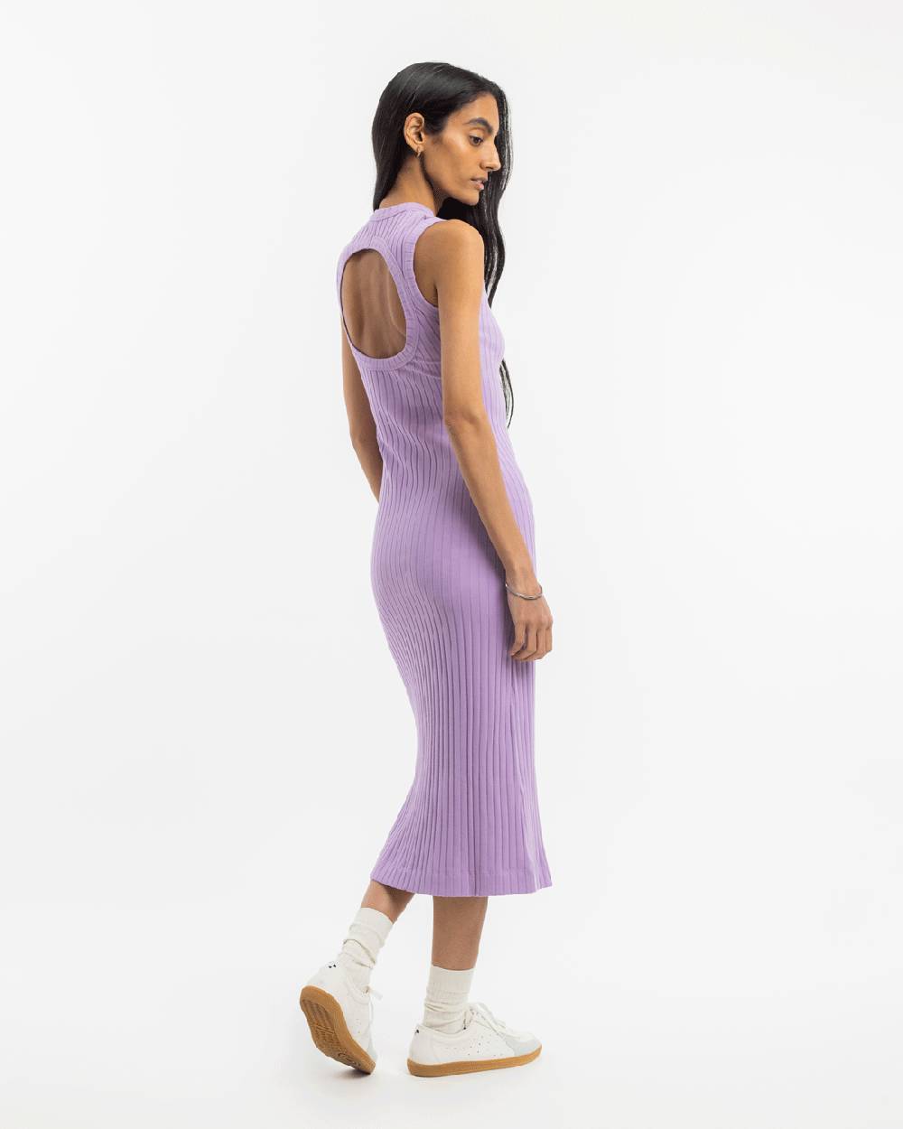 Rotholz Geripptes Kleid Bio Baumwolle - Lavendel Bis zu 60% Rabatt