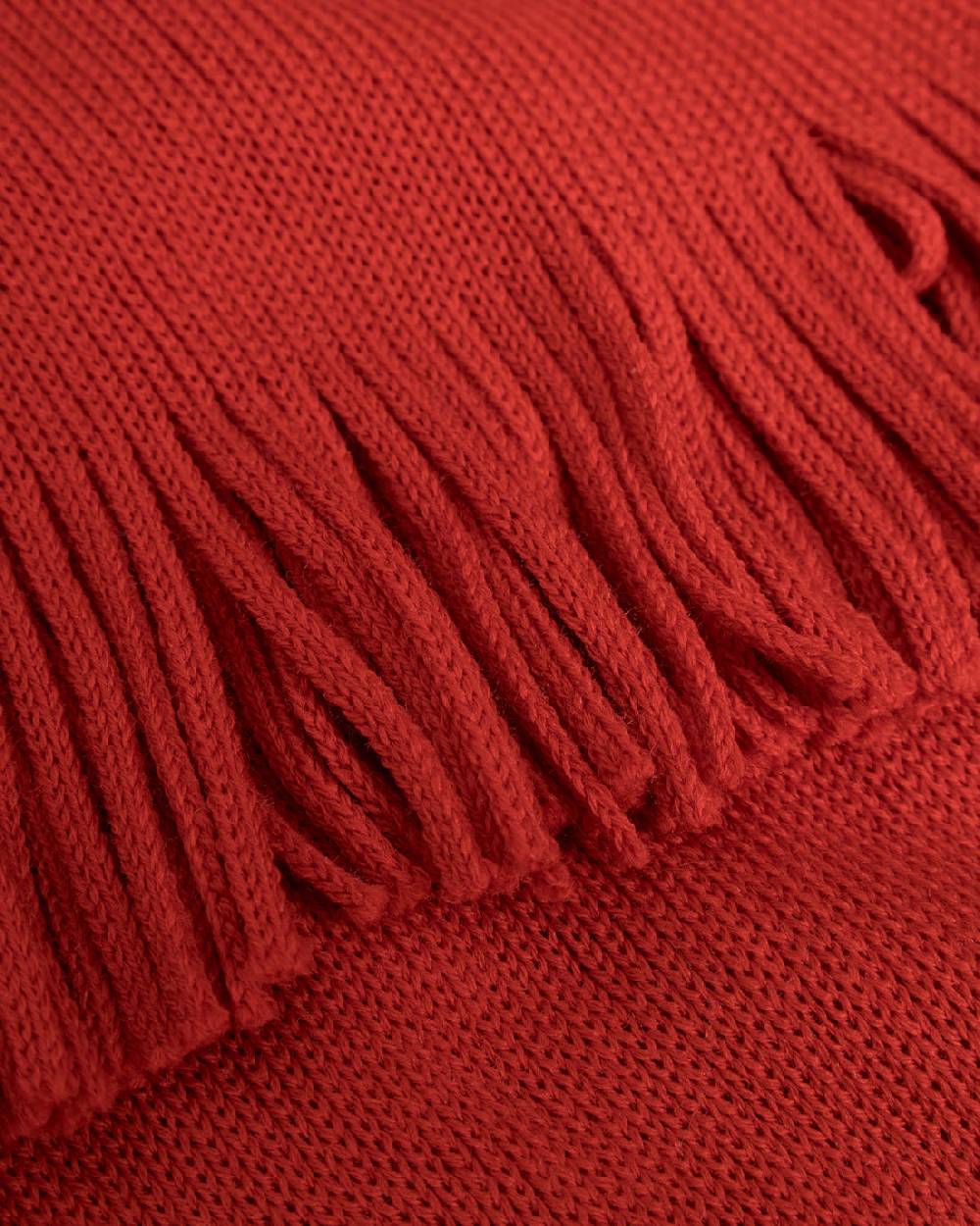 Rotholz Gestrickter Schal Merinowolle - Rot Discount Store für neue Produkte