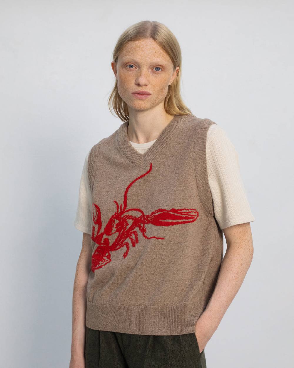 Rotholz Lobster Weste Recycelte Wolle - Braun Nur noch ein Tag übrig