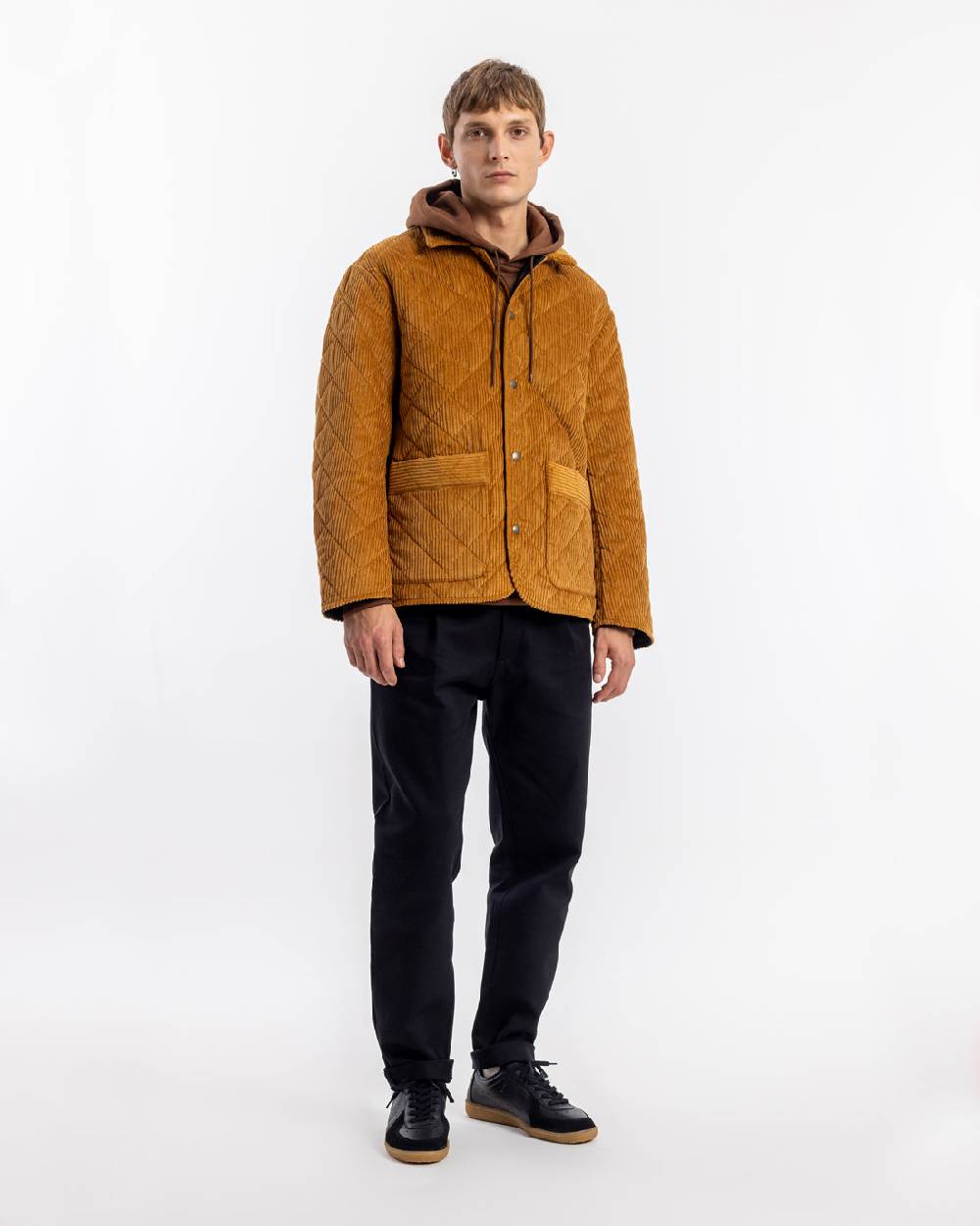 Rotholz Gesteppte Cord Jacke - Toffee Fabrikladen
