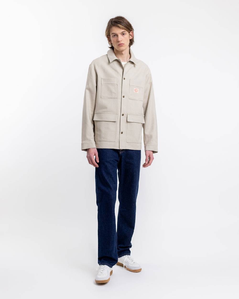 Rotholz Leichte Jacke aus Bio Canvas Beige Kariert Im Verkauf