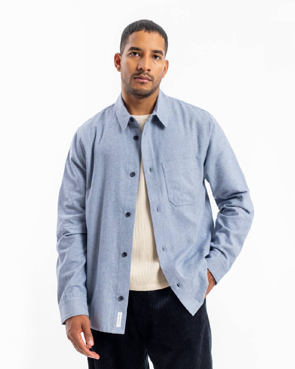 Rotholz Hemd Bio Baumwolle - Denim Blau Online