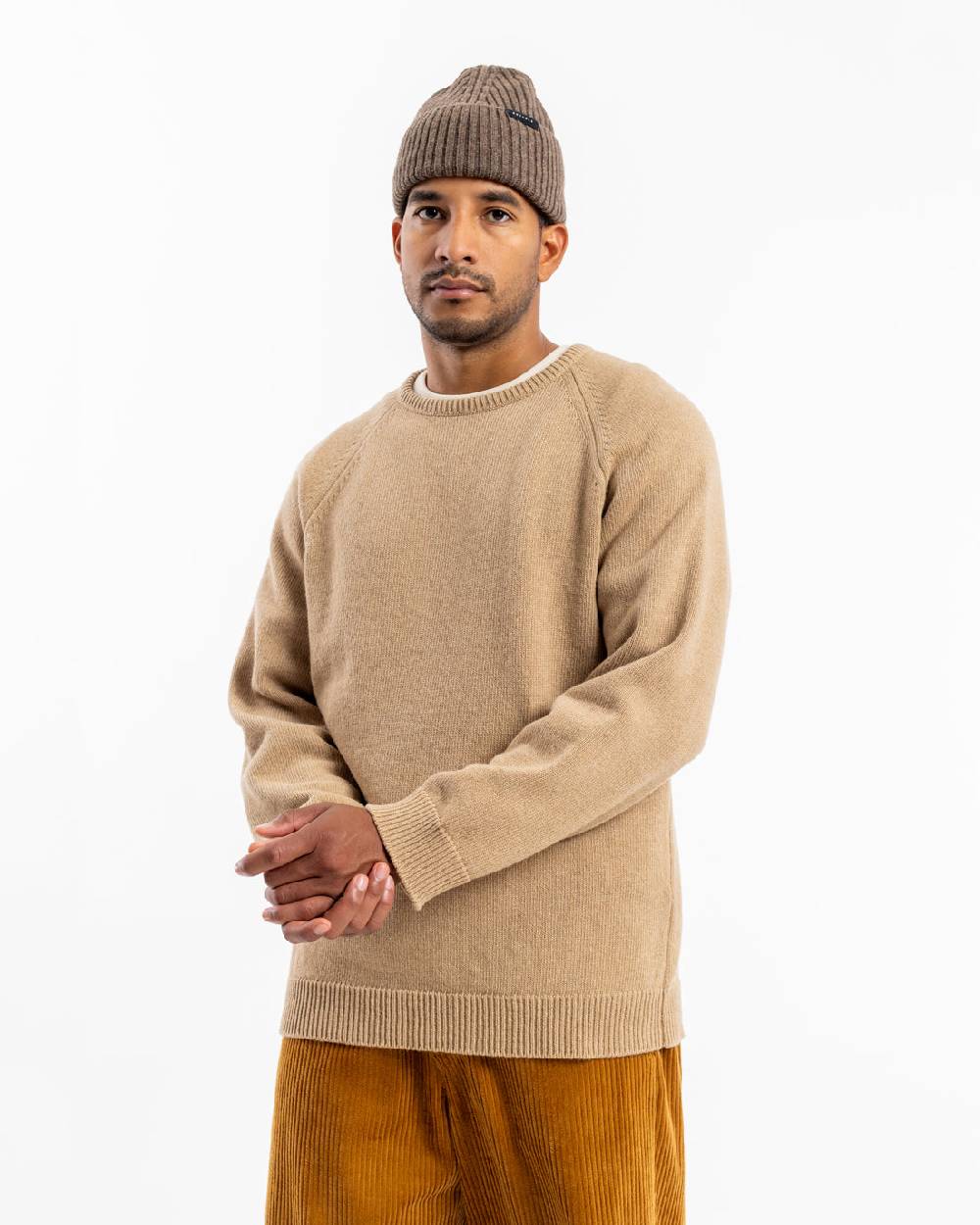 Rotholz Strickpullover Wollmischung - Beige Auslauf