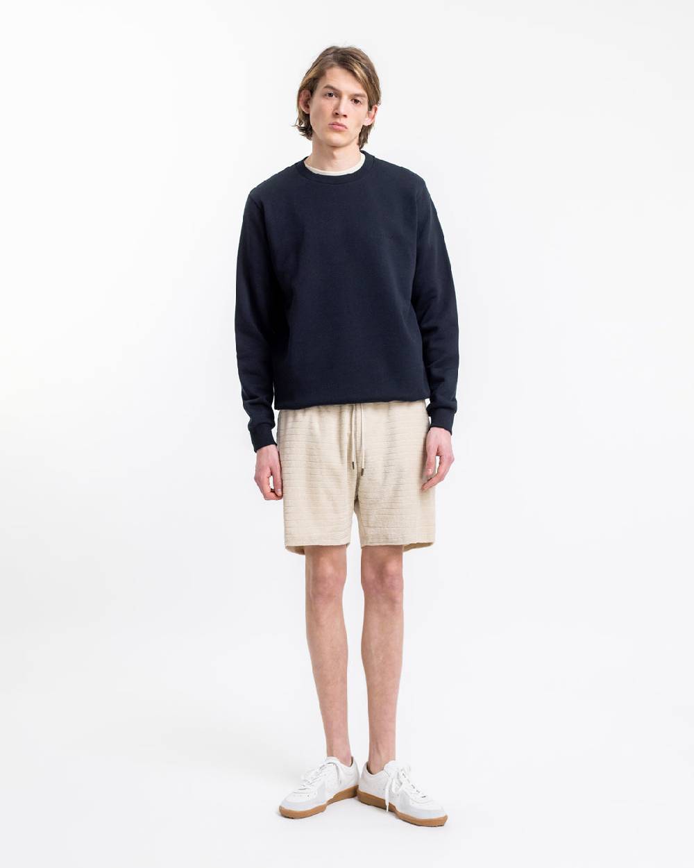 Rotholz Frottee Shorts aus Bio-Baumwolle Creme Versandkostenfrei