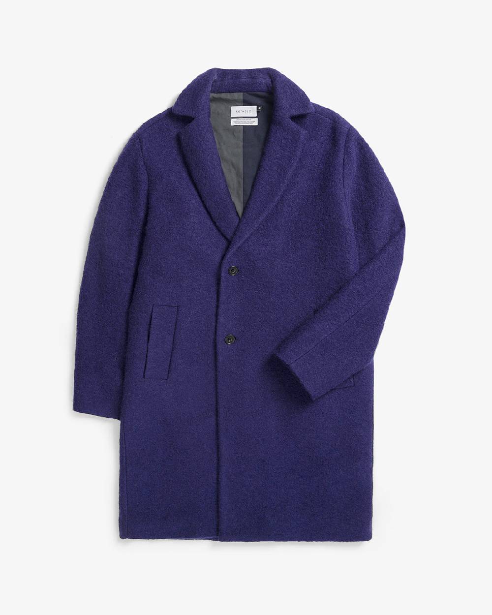 Rotholz Mantel Bio Wollmischung - Lila Flash Sale