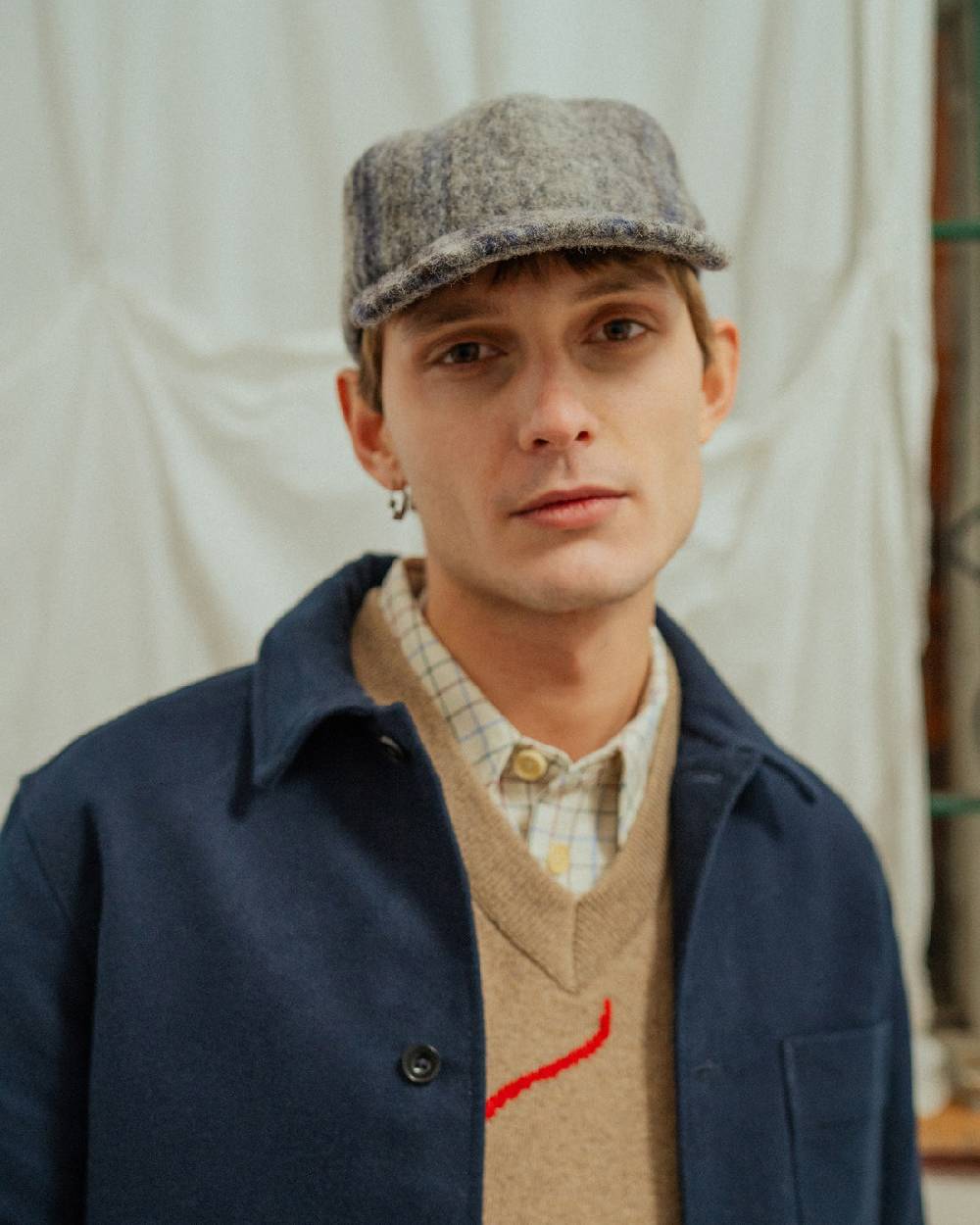 Rotholz Floppy Cap Bio-Wolle - Grau Gestreift Online Shopping
