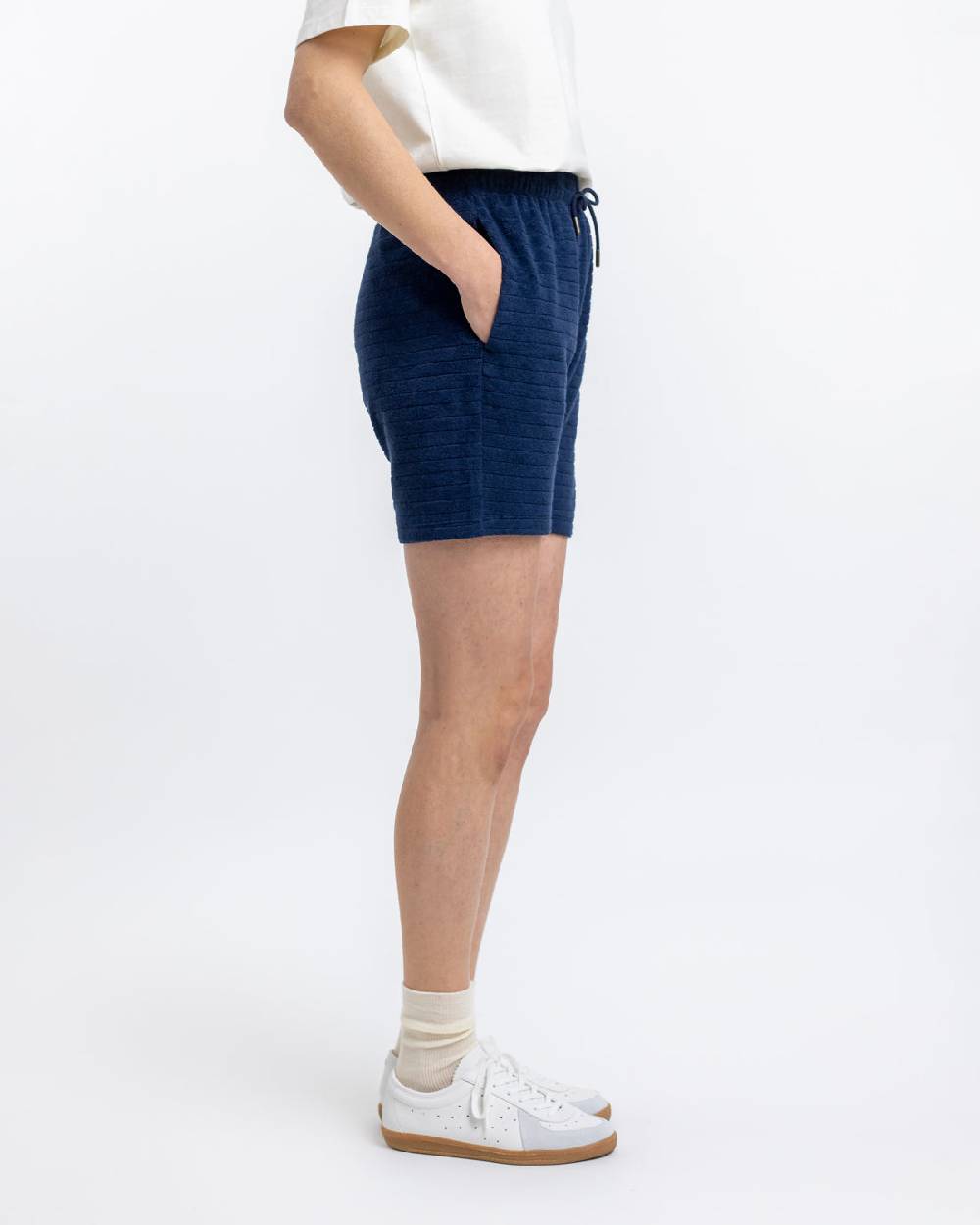 Rotholz Frottee Shorts aus Bio-Baumwolle Blau Zeitlich begrenztes Angebot