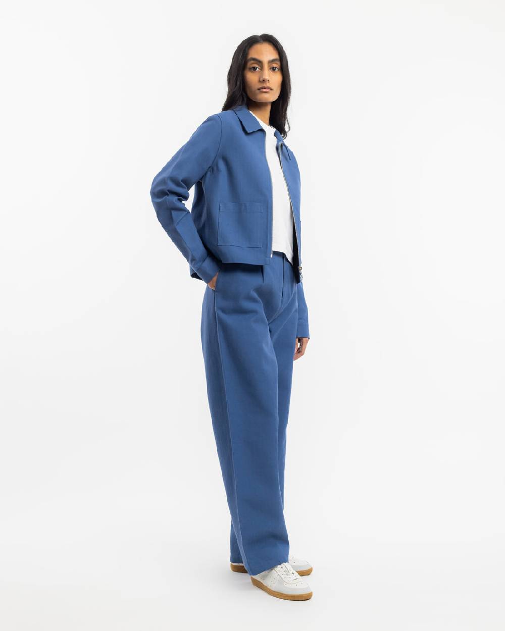 Rotholz Kurze Jacke Bio Baumwolle - Blau Neuheiten