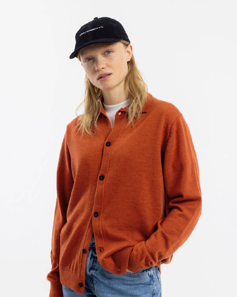 Rotholz Strick Shirt Merinowolle - Rot Sonderangebote