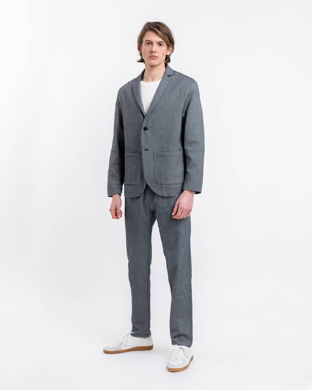 Rotholz Workwear Blazer aus Bio Canvas Schwarz Kariert Vierteljährliche Förderung